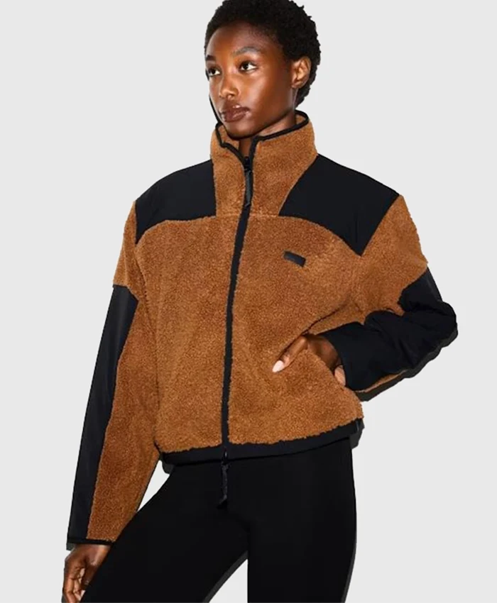 Skims Teddy Brown & Black Jacket Front
