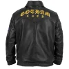 Supreme The Batman Leather Jacket Back Side