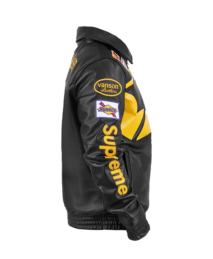 Supreme The Batman Leather Jacket Right Side