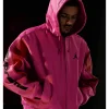 Supreme X Jordan Pink Hooded Leather Jacket