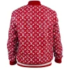 Supreme x Louis Vuitton Leather Baseball Jacket Back