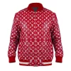 Supreme x Louis Vuitton Leather Baseball Jacket Front