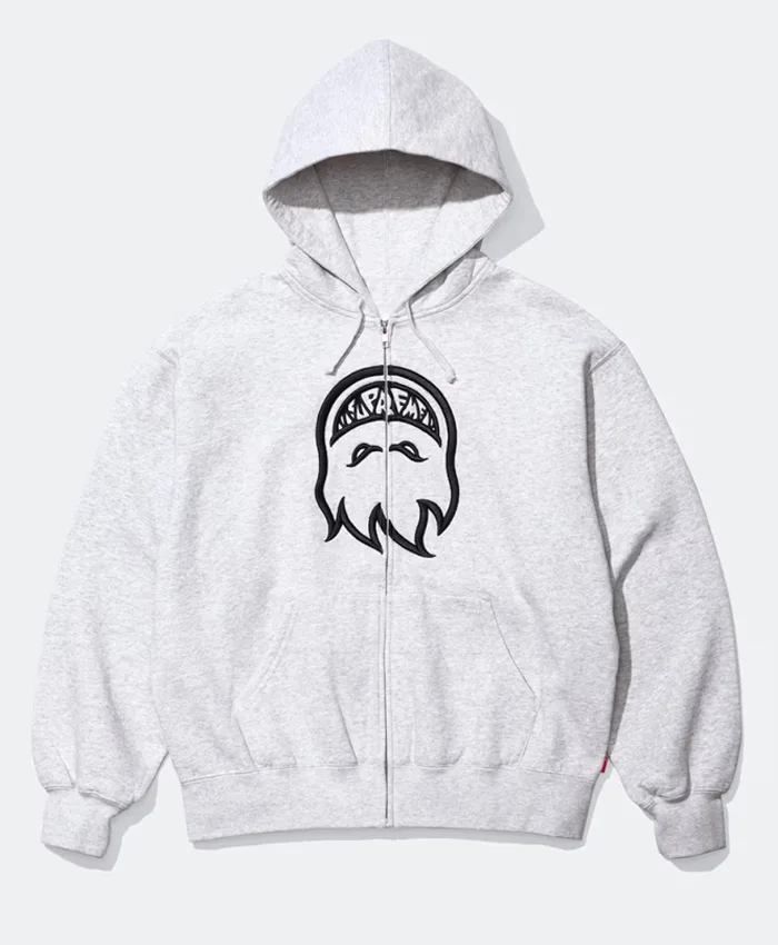 Supreme x Spitfire Zip-Up Hooded Jacket Grey