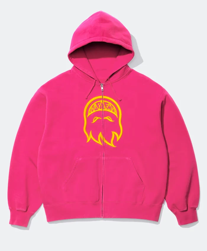 Supreme x Spitfire Zip-Up Hooded Jacket Pink
