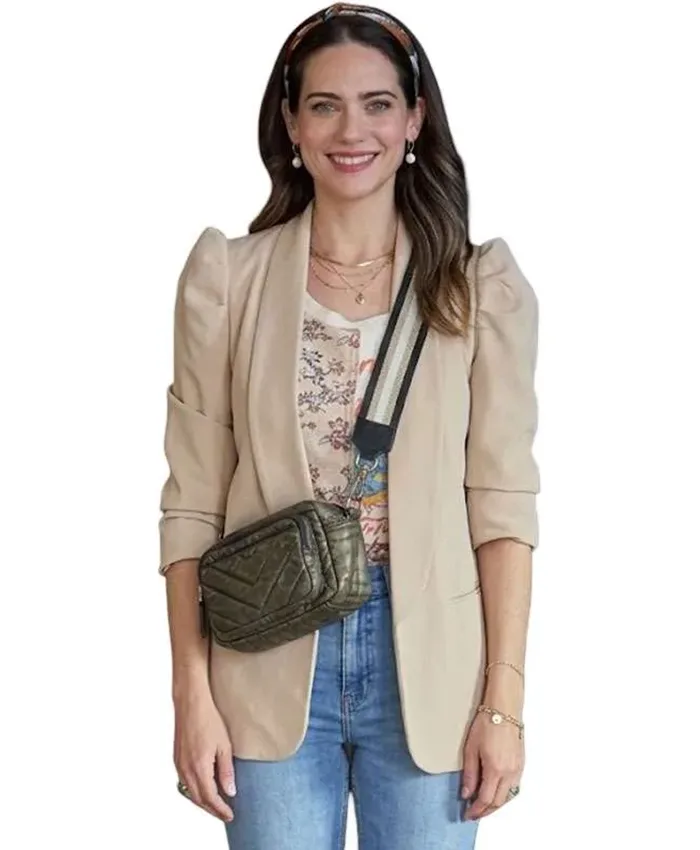 The Love Heist Lyndsy Fonseca Beige Blazer For Sale