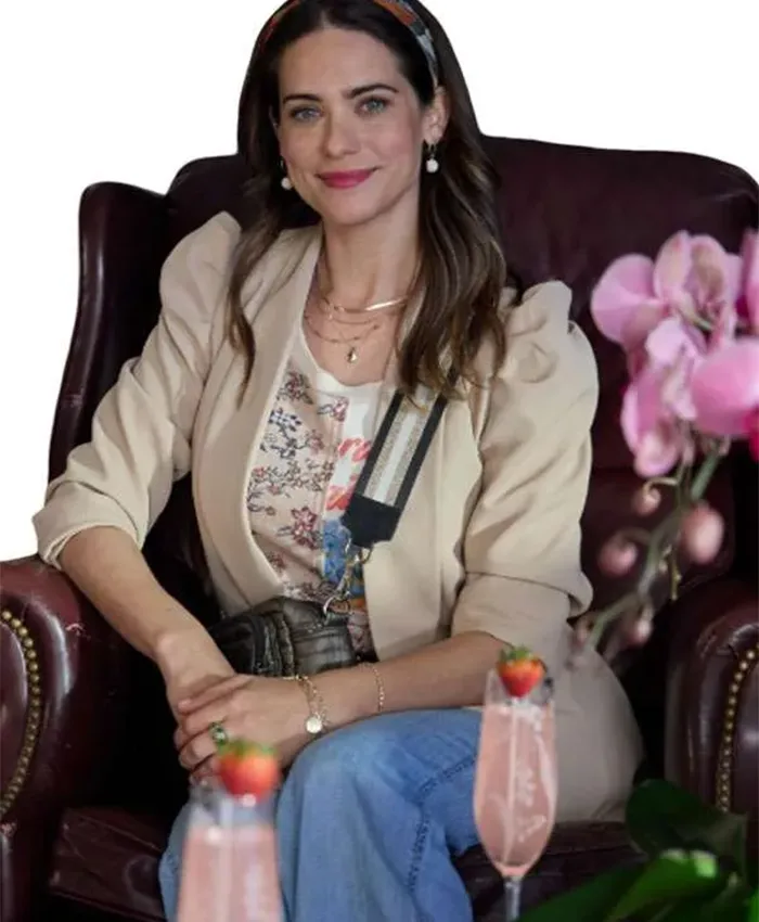 The Love Heist Lyndsy Fonseca Beige Blazer