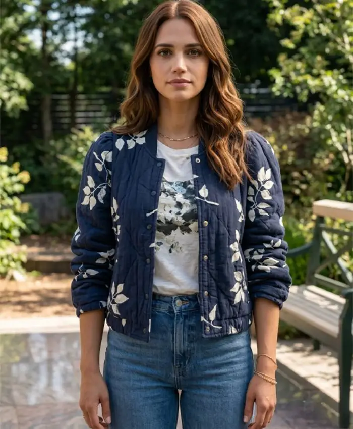 The Love Heist Lyndsy Fonseca Floral Jacket Front