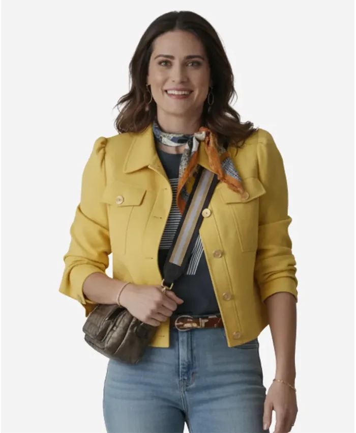 The Love Heist Lyndsy Fonseca Yellow Jacket Front