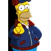 The Simpsons Homer Simpson Navy Blue Bomber Jacket Front