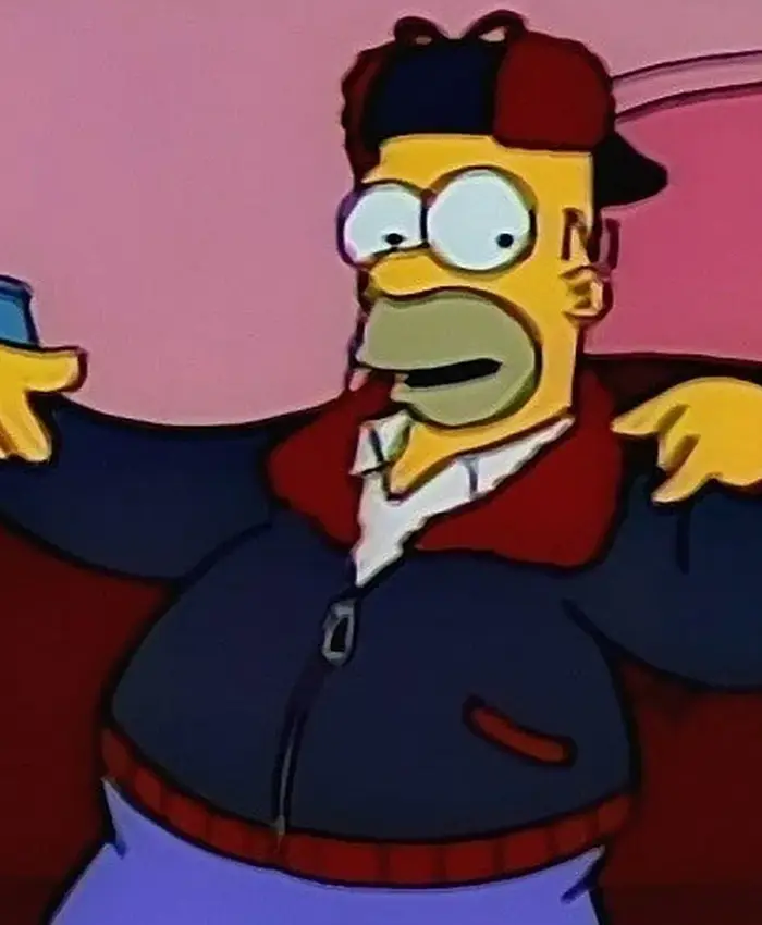The Simpsons Homer Simpson Navy Blue Bomber Jacket Shop now