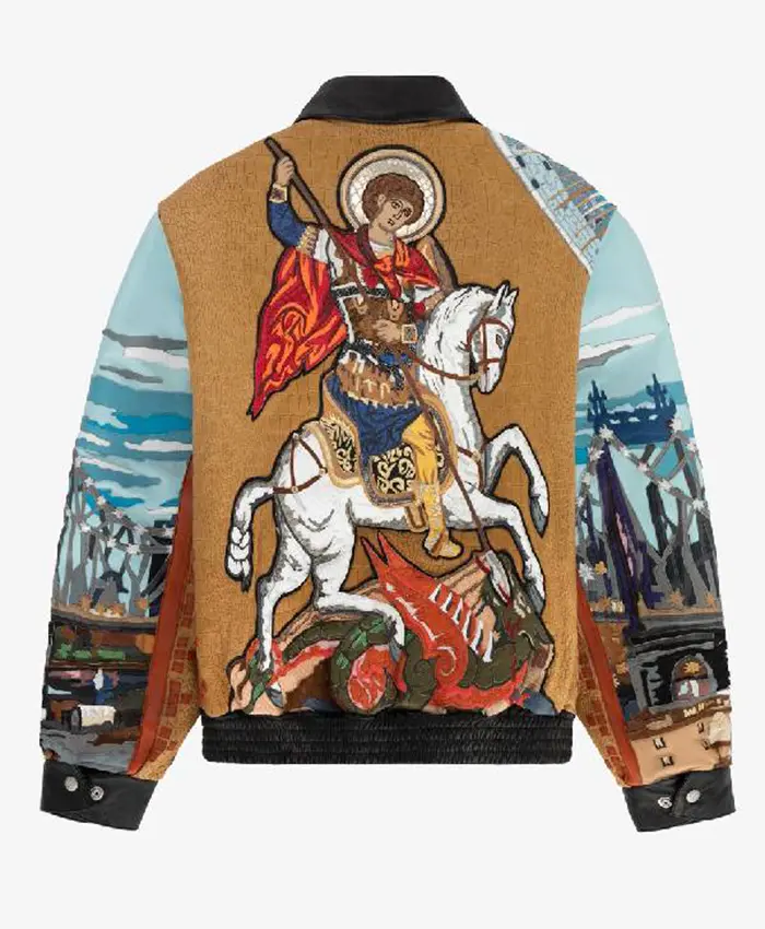The Today Karl-Anthony Towns Leather Jacket Back