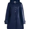 The Today Show Dylan Dreyer Blue Hooded Rain Coat Front