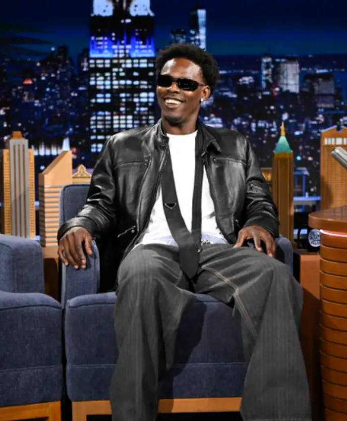 The Tonight Show Starring Jimmy Fallon Jazz Chisholm Jr. Leather Jacket For Sale