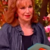 The View 2026 Joy Behar Grey Ruffle Neck Jacket For Sale