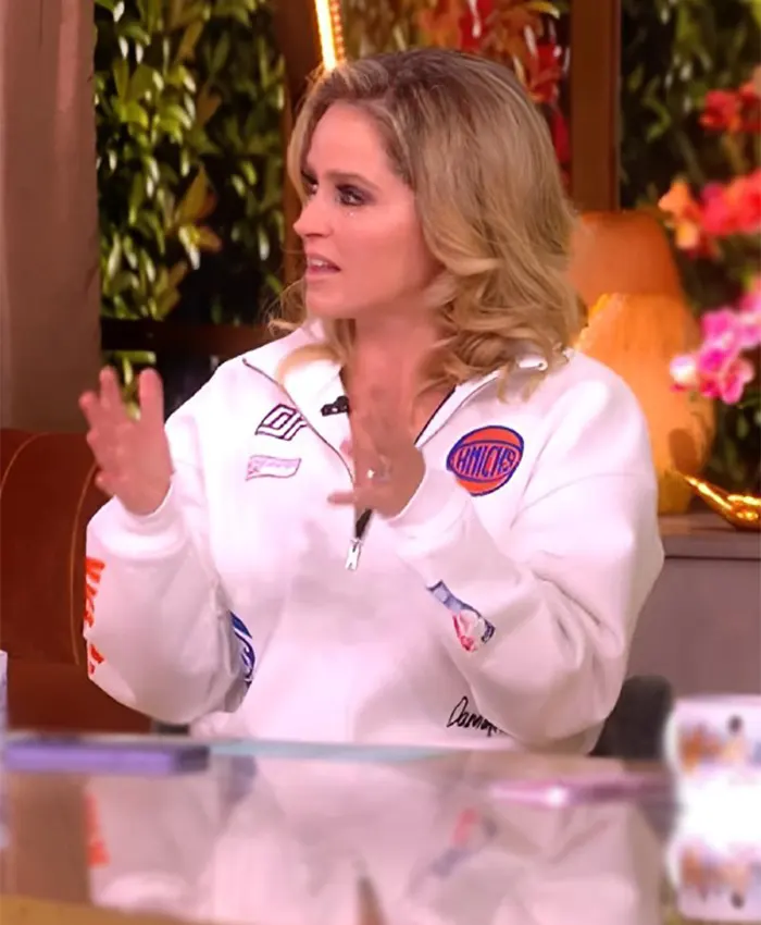 The View Sara Haines Knicks Half Zip Jacket