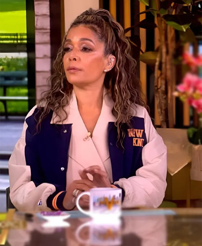 The View Sunny Hostin New York Knicks Varsity Jacket