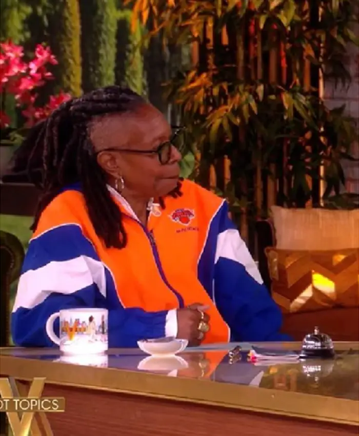 The View Whoopi Goldberg New York Knicks Colorblock Jacket For Sale