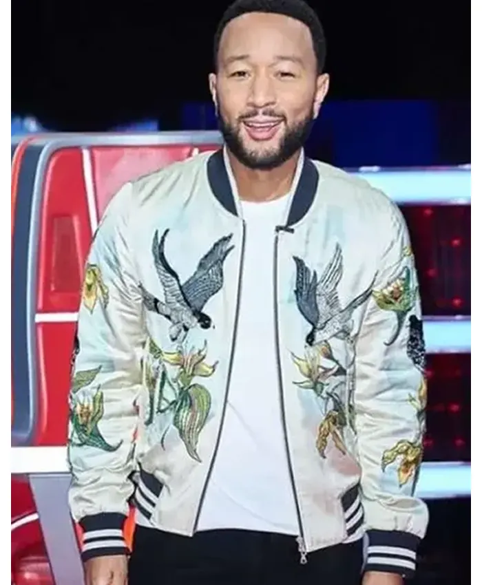 The Voice S25 John Legend Bird Print Bomber Jacket