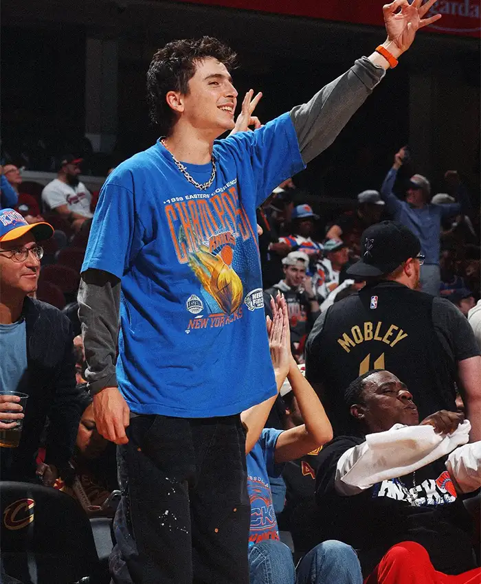 Timothee Chalamet New York Knicks 1999 Champions T-Shirt