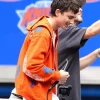 Timothée Chalamet New York Knicks Championship Orange Hoodie Side