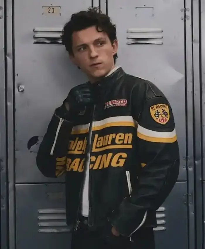 Tom Holland 2026 Black Racing Jacket Front