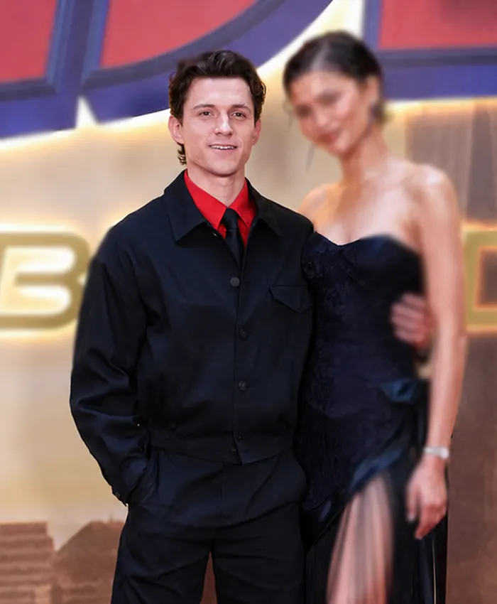Tom Holland Spider Man Brand New Day Jacket Photocall Black Jacket For Sale