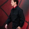 Tom Holland Spider Man Brand New Day Jacket Photocall Black Jacket Side
