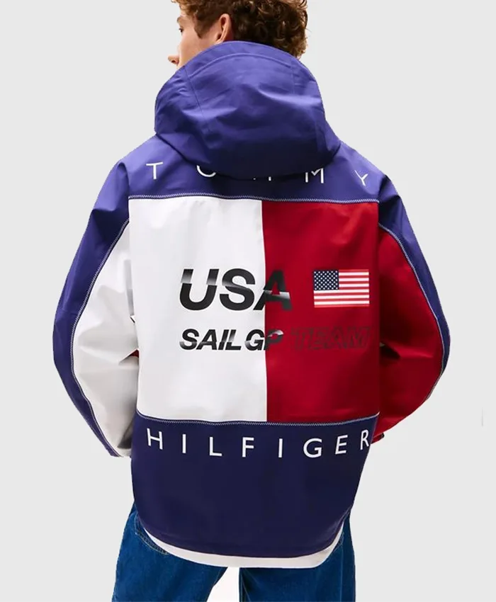 Tommy x US SailGP Team Tech Hooded Jacket Back