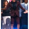 Trae Young NBA Drafts Burgundy Suit Front