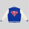 US Soccer x DC Superman Blue Varsity Jacket Back