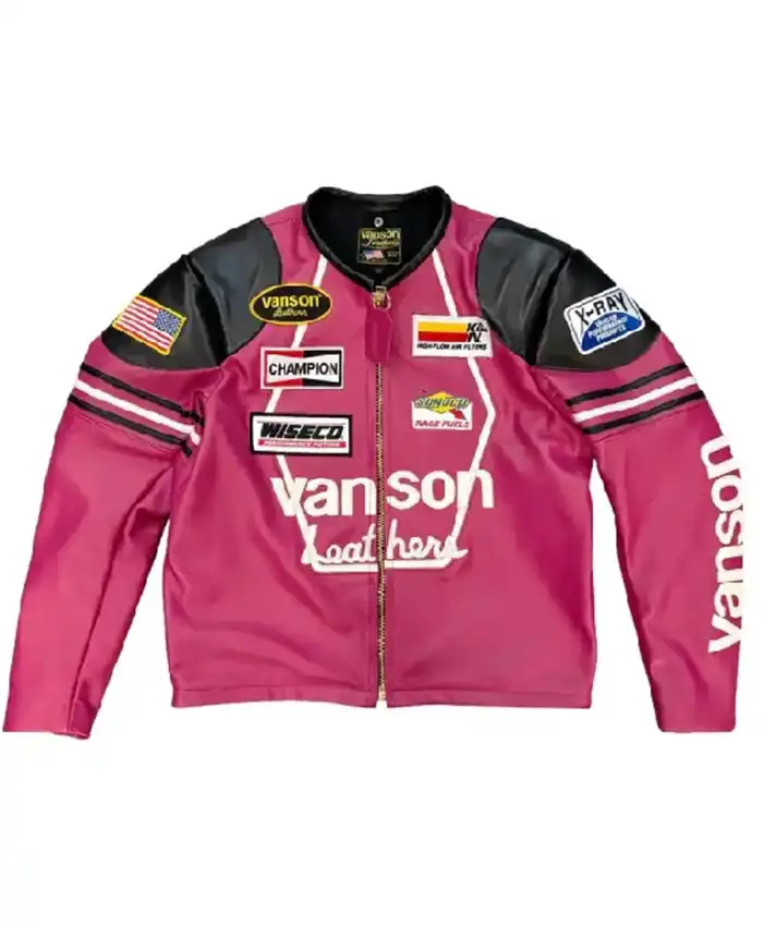 Vanson Leather Prominent Motorcycle Star Jacket Style 1 Front