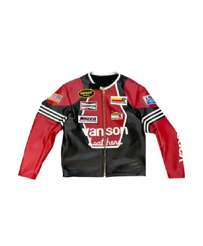 Vanson Leather Prominent Motorcycle Star Jacket Style 3