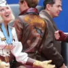 Vought Rising S01 Bombsight Distressed Leather Jacket Back