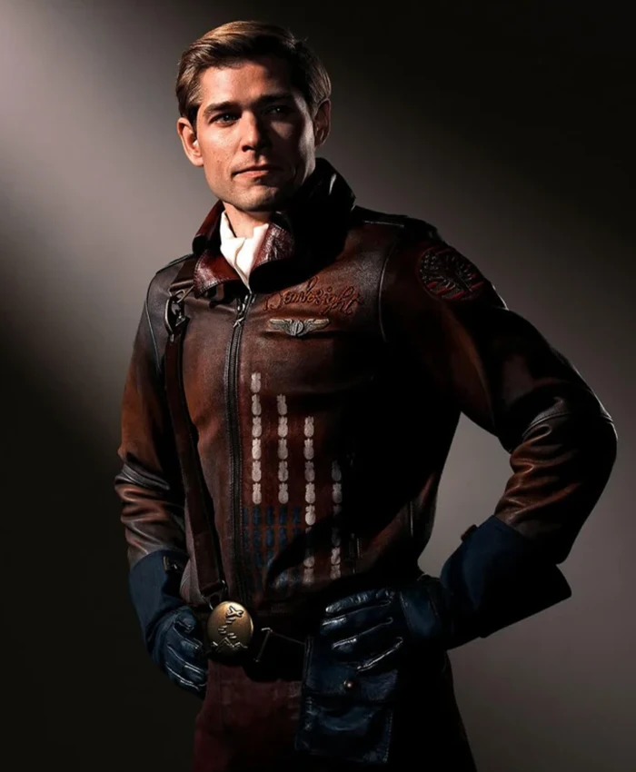 Vought Rising S01 Bombsight Distressed Leather Jacket