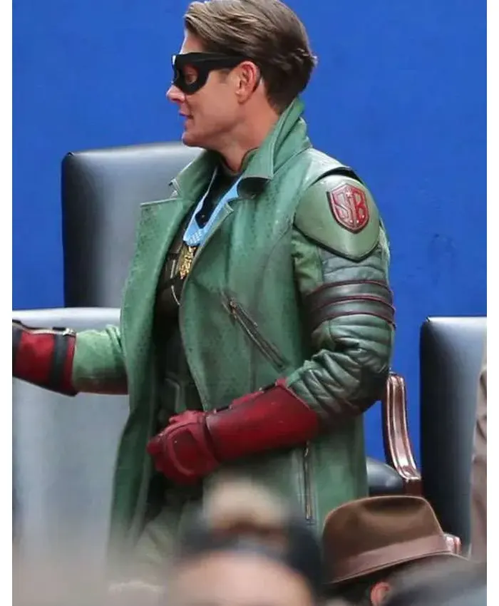 Vought Rising S01 Soldier Boy Green Sleeveless Coat Side