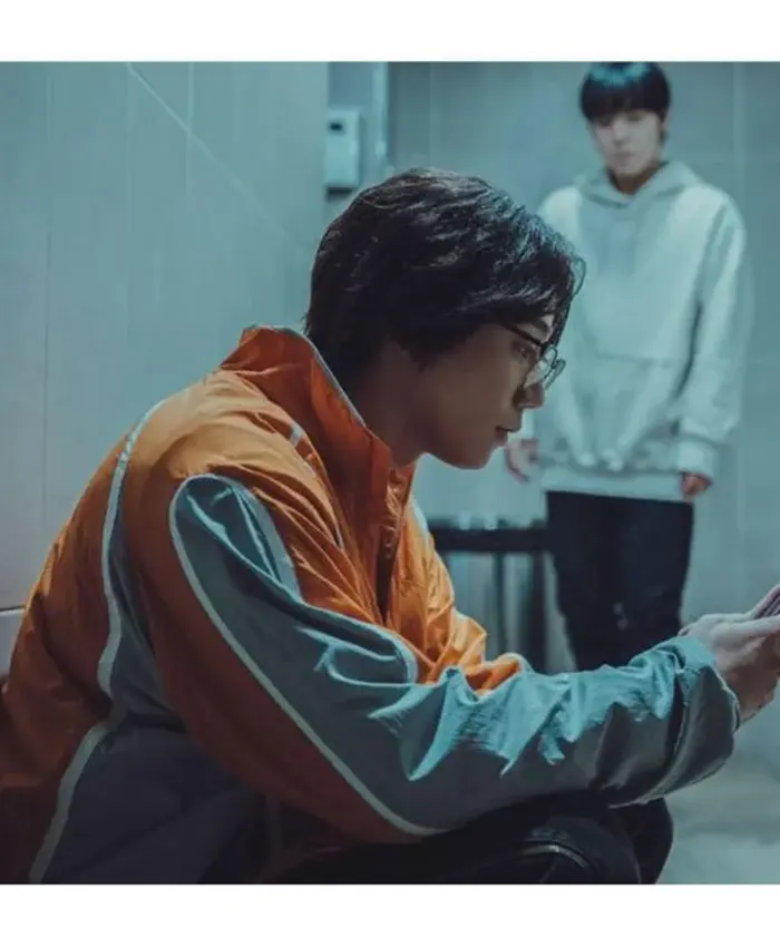 Weak Hero Class 2 Lee Jun-young Orange Track Jacket Side