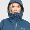 Women’s Firewall Light Blue Waterproof Jacket Front