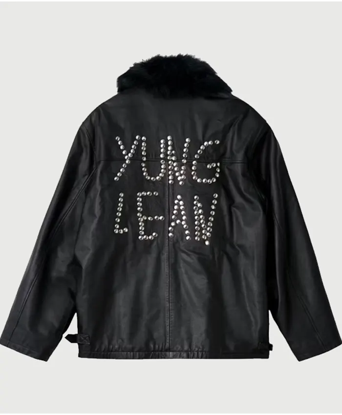 Yung Lean World Affairs Leather Jacket For Sale