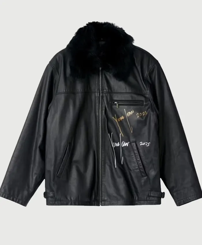 Yung Lean World Affairs Leather Jacket