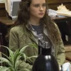 13 Reasons Why Katherine Langford Green Cotton Jacket Front