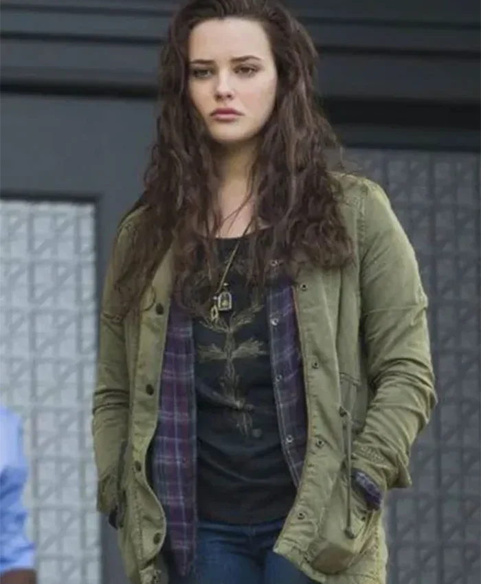 13 Reasons Why Katherine Langford Green Cotton Jacket