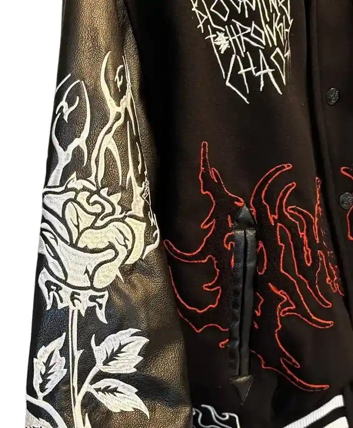 13th Jason Voorhees Black Varsity Costume Jacket For Sale