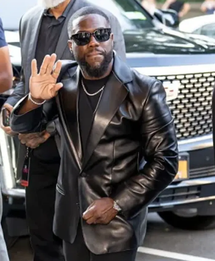 72 Hours Screening Kevin Hart Leather Blazer For Sale