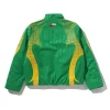 Aba Frame Monogram Green Jacquard Padded Jacket Back