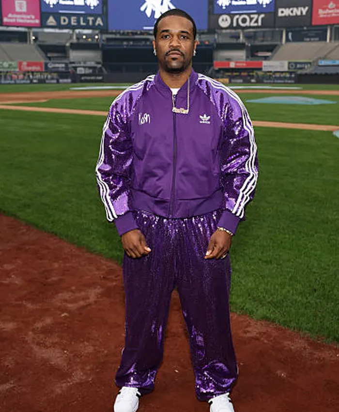 Adidas ASAP Ferg Yankee Stadium Event Purple Sequin Tracksuit