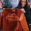 A’ja Wilson x Nike Playa Society Brown Varsity Jacket