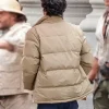Alex Wolff Movie Jumanji Open World 2026 Beige Puffer Jacket Back