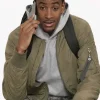 All American S07 Nathaniel Logan McIntyre Olive Green Jacket For Sale