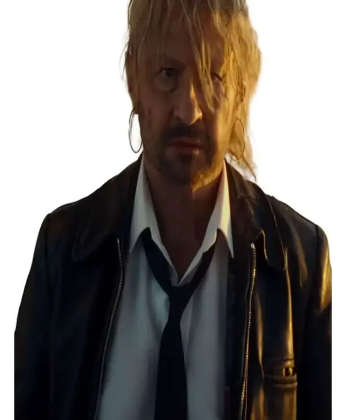 Andrzej Konopka Movie Hot Spot 2026 Djonny Black Leather Jacket on Sale