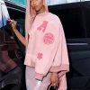 Angel Reese Custom Coach Pink Bomber Jacket